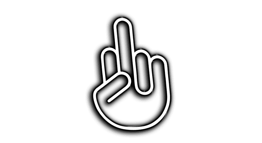 Mittelfinger Sticker